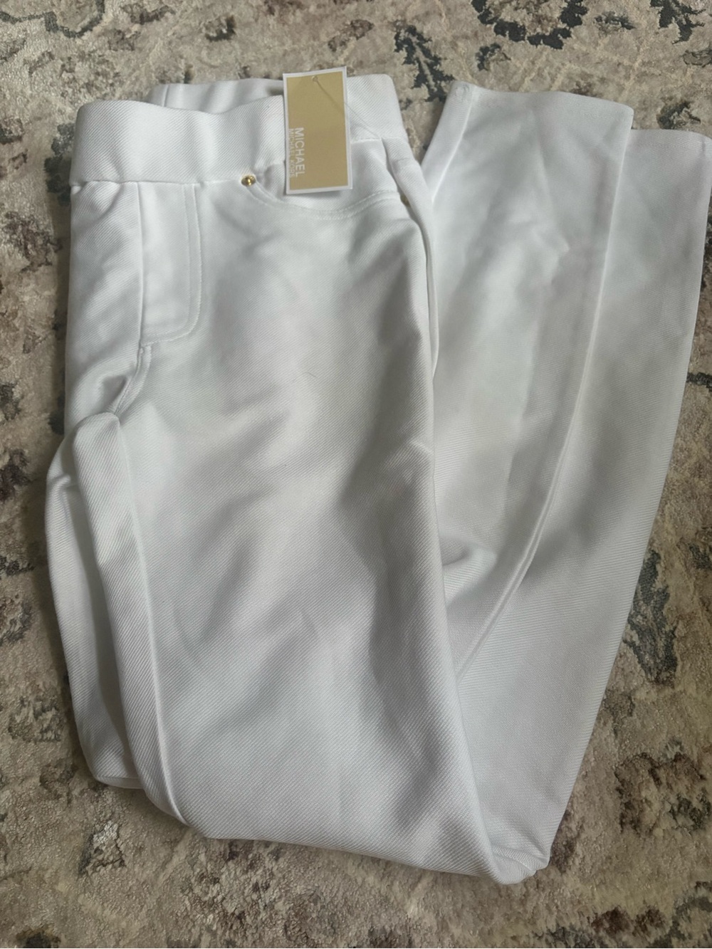 Michael Kors White Stretch Pants
